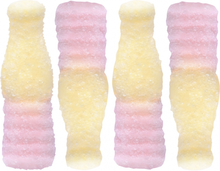 Malaco MAL Fizzypop Jordgubb Banan 2 X 1,2 KG