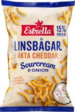 Estrella EST Linsbågar Äkta Cheddar Src & Onion 18 X 125 G