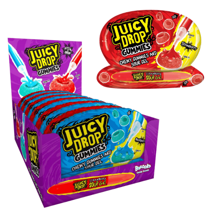 Bazooka Bazooka Juicy Drop Gummies Sour 12 X 57 G