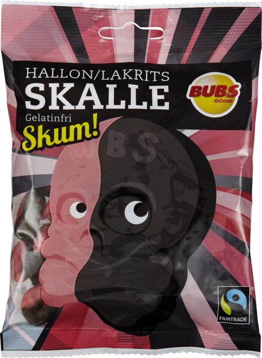 Bubs Bubs Hallon/Lakrits Skalle Skum 12 X 90 G