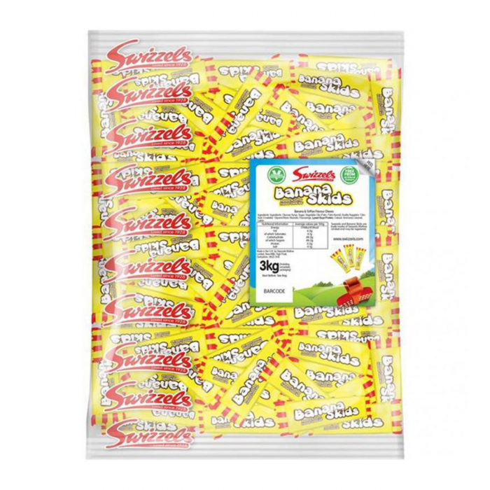 Swizzels Swizzels Banana Skids 3 KG