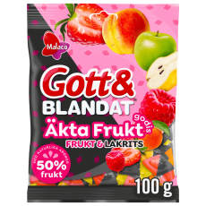 Malaco MAL G&B Äkta Frukt Duo 36 X 100 G