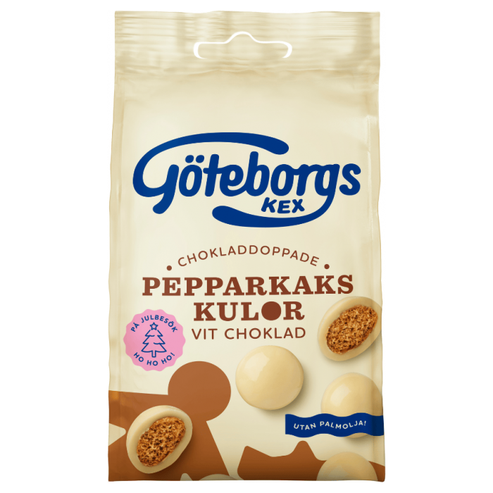  Gteborgs Kex Pepparkakskulor Vit Chok. 16 X 120 G