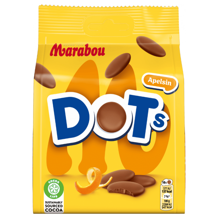 Marabou MAR Dots Apelsin 10 X 120 G