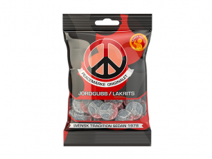 S-Märke Peace Märken Jordgubb/Lakrits 18 X 80 G