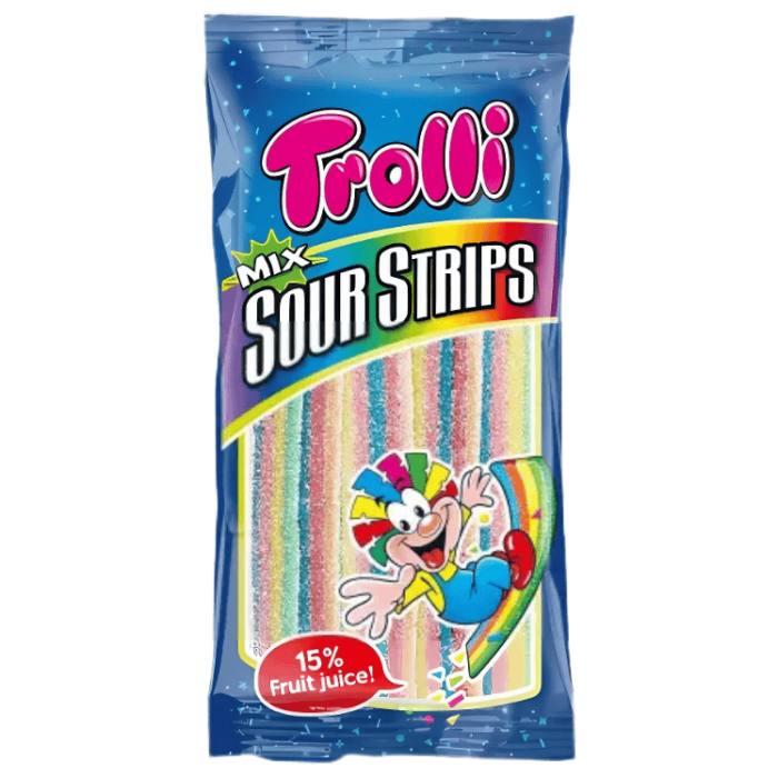 Trolli Trolli Sour Strips Rainbow 24 X 85 G