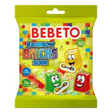  Bebeto Rainbow Sour Bricks 12 X 80 G