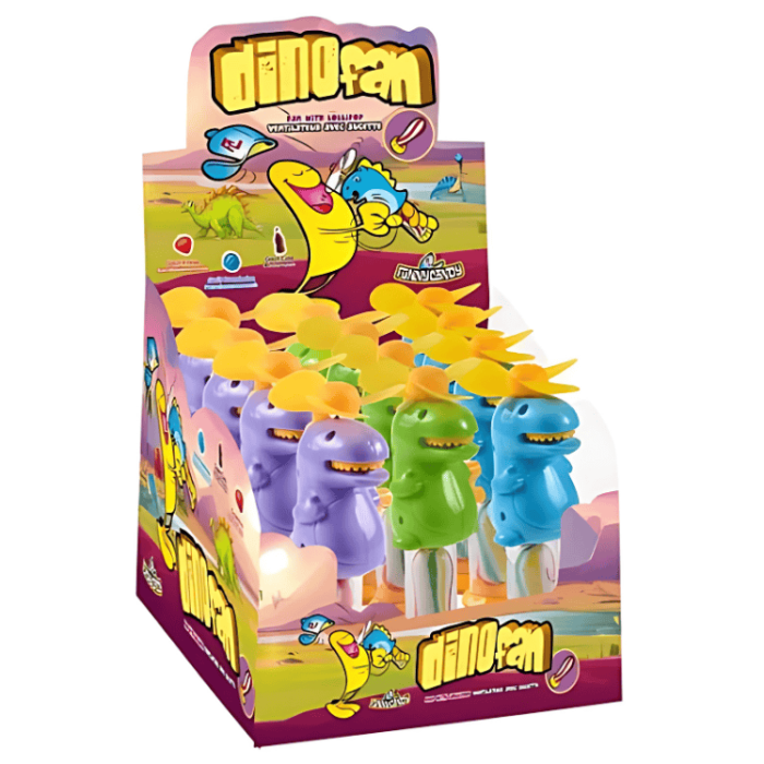 Funny Candy Funny Candy Dino Fan Pop 12 X 15 G