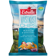 Estrella EST Västkustchips Ranch & Gräddfil 10 X 180 G