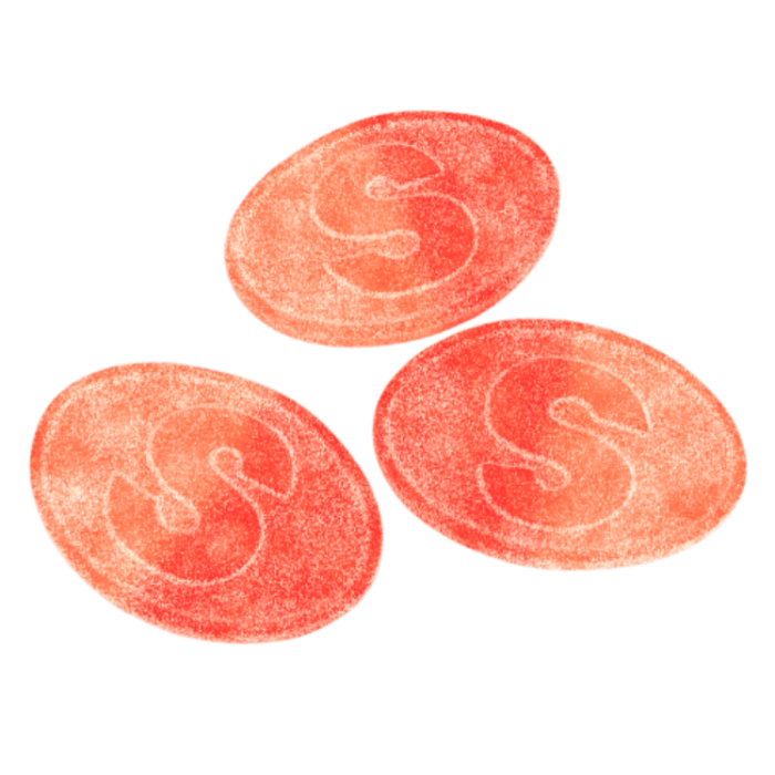 S Märke S-Märke Sour Peach 4 KG