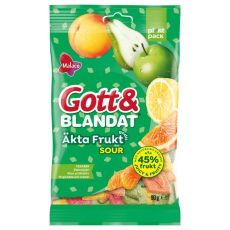 Malaco MAL G&B Äkta Frukt Sour 36 X 90 G