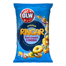 OLW OLW Ringar Sourcream & Onion 24 X 85 G