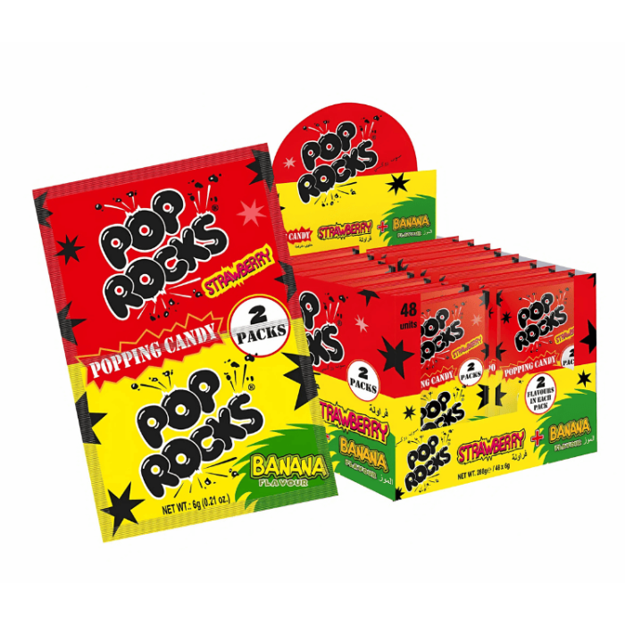  Pop Rocks Strawberry + Banana 48 X 6 G