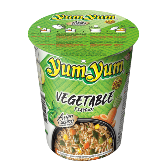 Yum Yum Yum Yum Cup Noodle Vegetable 12 X 70 G