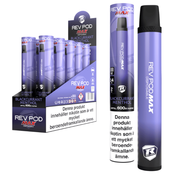  REV MAX 14 MG Blackcurrant Menthol 10-PACK