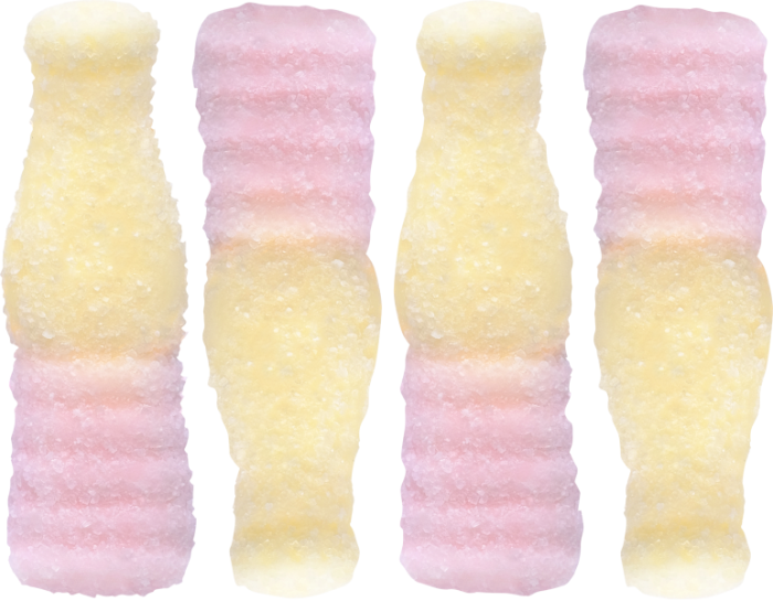 Malaco MAL Fizzypop Jordgubb Banan 2 X 1,2 KG