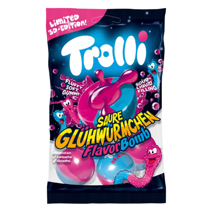  Trolli Flavor Bomb Sour Glowworms 21 X 75 G
