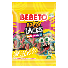  Bebeto Happy Laces Sour Rainbow 12 X 70 G