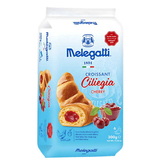 Melegatti Melegatti Croissant Körsbärsmarmelad 12 X 6 X 50 G