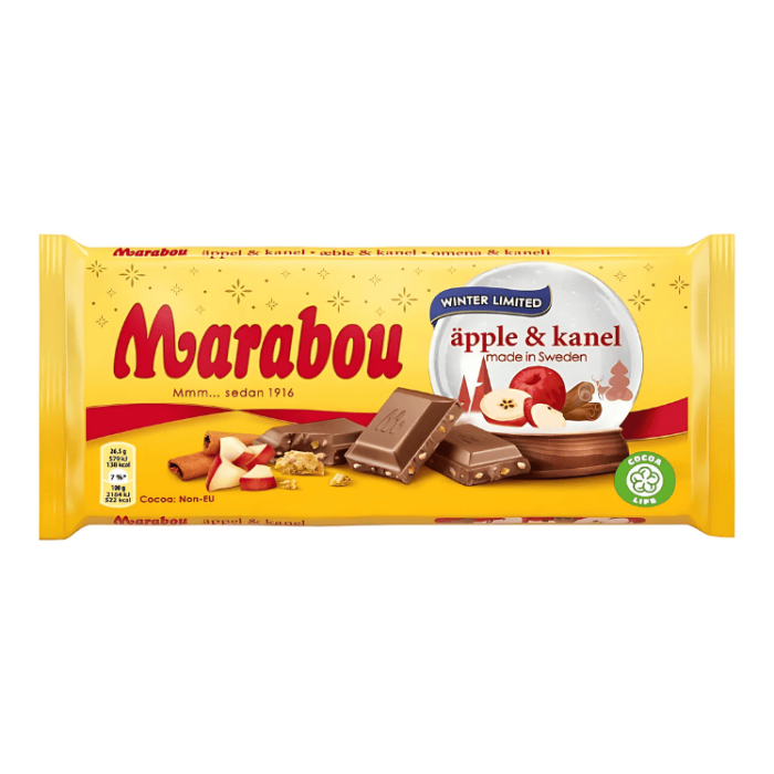 Marabou MAR Äpple & Kanel 17 X 185 G