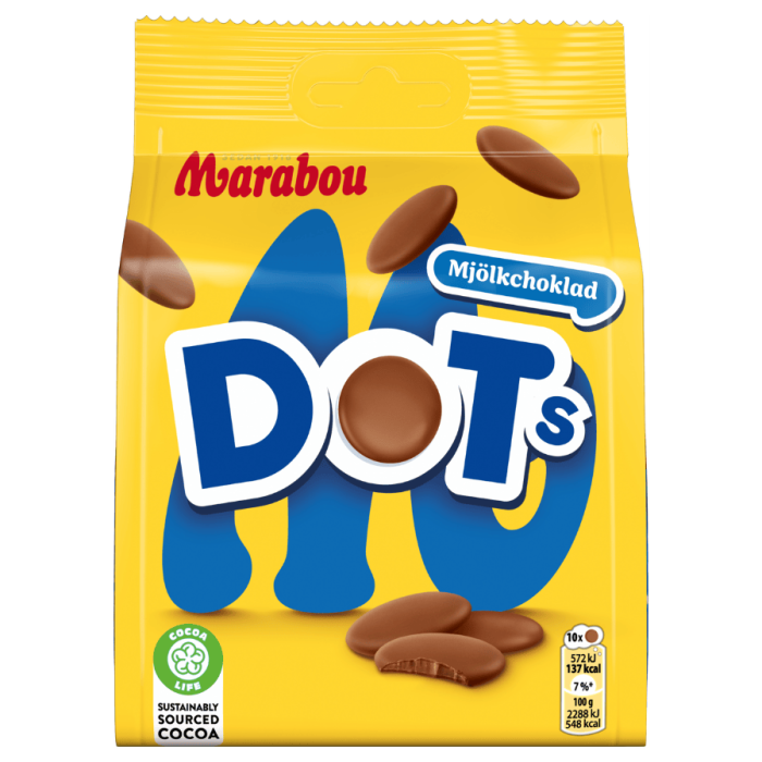 Marabou MAR Dots Mjölkchoklad 10 X 120 G