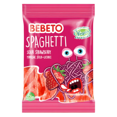 Bebeto Spaghetti Sour Strawberry 12 X 70 G