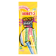  Bebeto Wacky Sticks Fizzy Fruit Mix 12 X 75 G