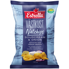 Estrella EST Västkust Nätchips Sourcream & Onion 10 X 160 G