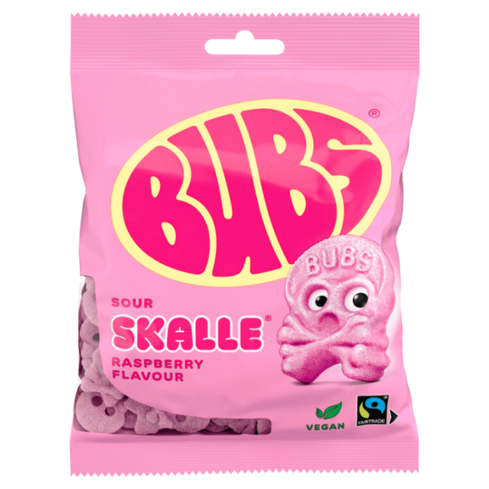 Bubs Bubs Raspberry SKALLE 12 X 90 G