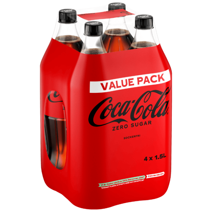 Coca-Cola Coca Cola Zero Value Pack 4 X 1,5 L