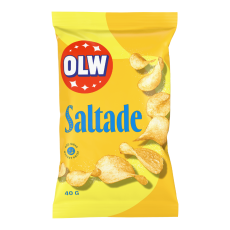 OLW OLW L&auml;ttsaltade Chips 20 X 40 G