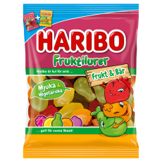 Haribo HAR Fruktilurer Frukt & B&auml;r 24 X 80 G