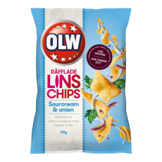 OLW OLW Linschips Sourcream & Onion 12 X 90 G