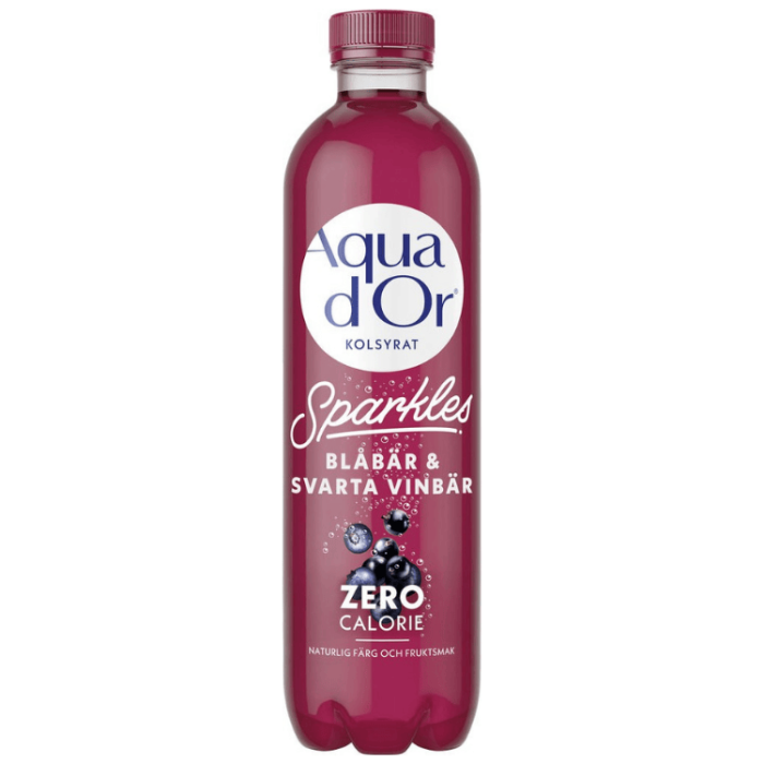 Aquador Aquador Sparkles Blåbär & Svartvinbär 12 X 50 CL