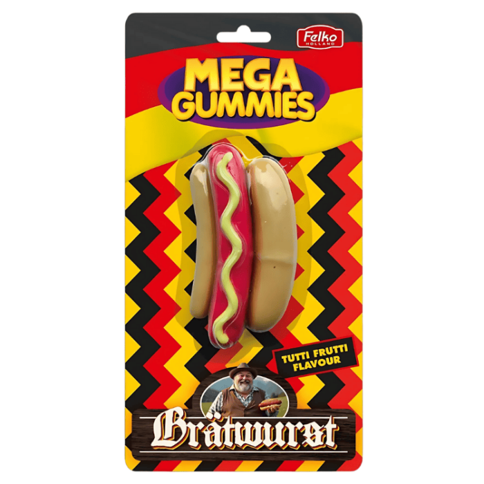  Felko Mega Gummies German Bradwurst 9 X 120 G