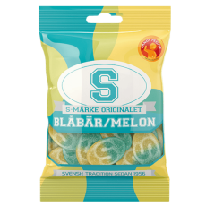 S M&auml;rke S-M&auml;rke Bl&aring;b&auml;r/Melon 18 X 80 G