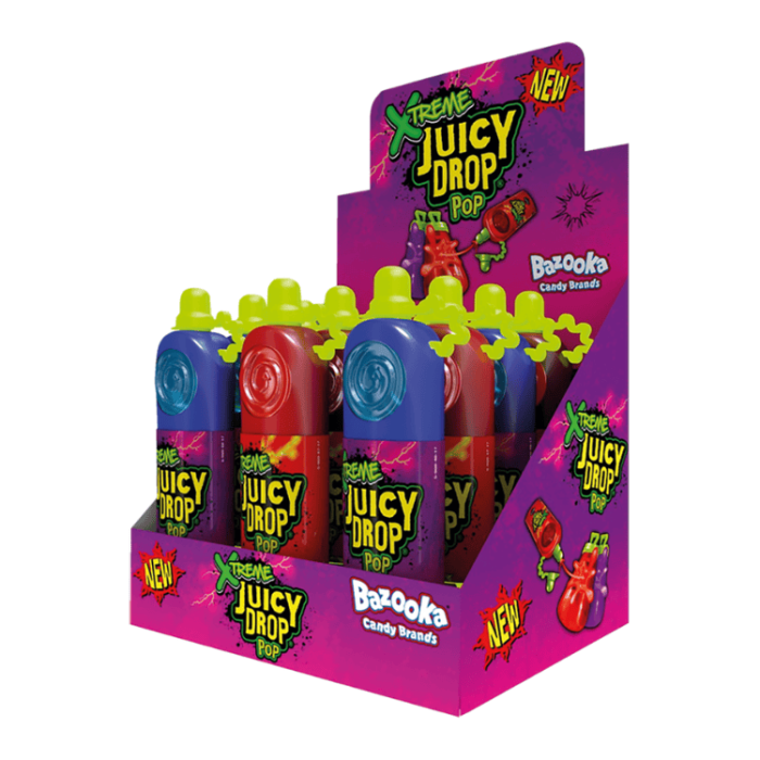 Bazooka Bazooka Juicy Drop Pop Xtreme 12 X 26 G