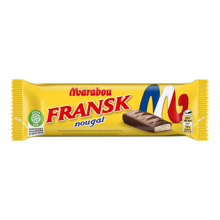 Marabou MAR Fransk Nougat Dubbel 24 X 46 G