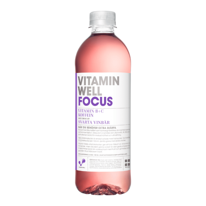 Vitamin Well Vitamin Well Focus Svarta Vinbär 12 X 50 CL